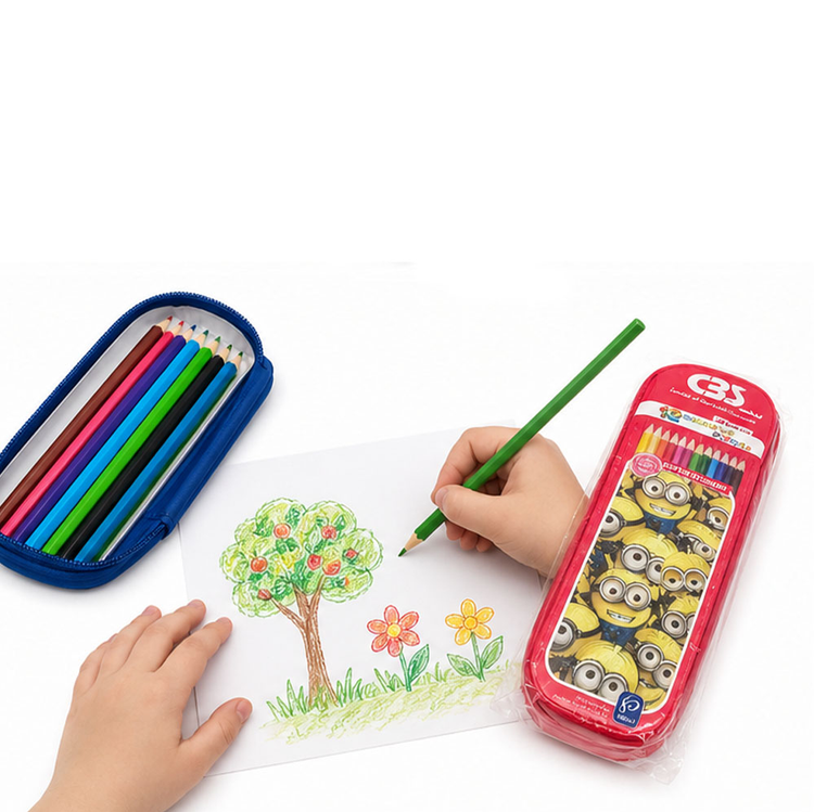 مداد رنگی 12 رنگ جعبه فلز سی بی اس کد 6268117401460
