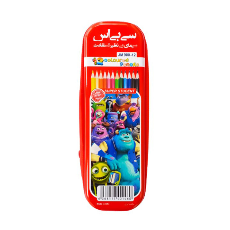 مداد رنگی 12 رنگ جعبه فلز سی بی اس کد 6268117401460