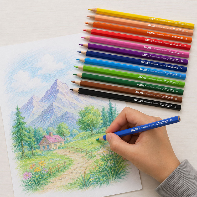 مداد رنگی 12 رنگ فکتیس کاغذی کد 8411574033066