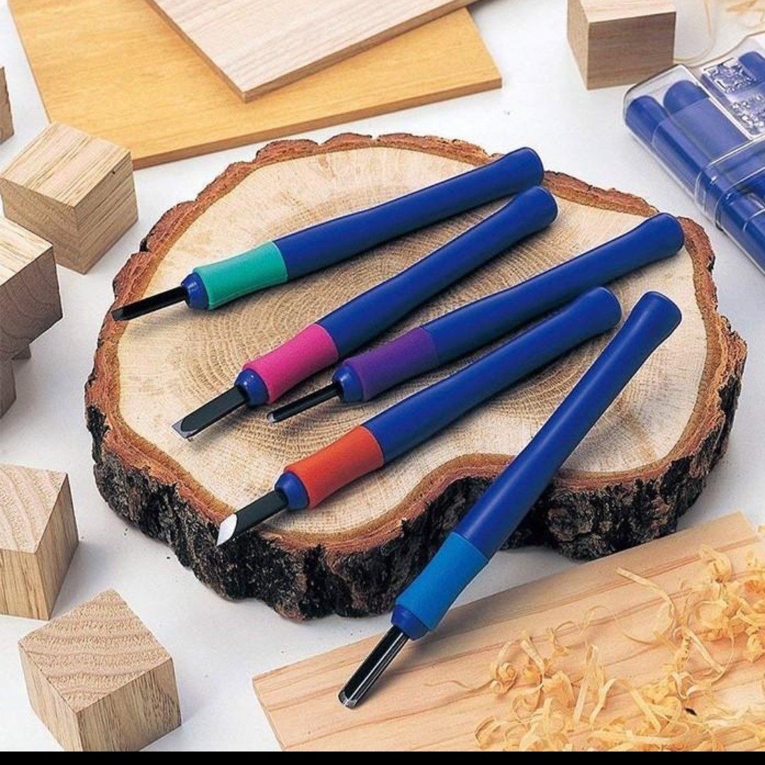 بسته 5عددی مغار طراحی ابزار کاهنده و تراشیدن و کنده کاری چوب و لینو کد 653